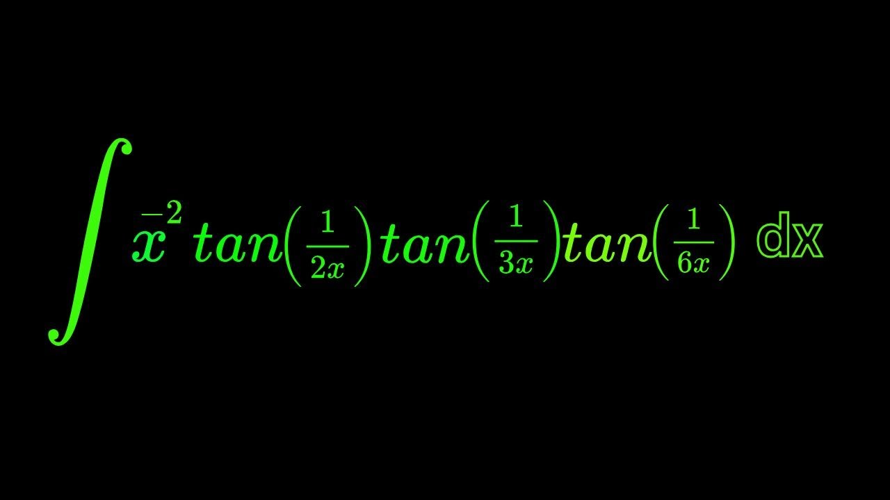 Monster Integral of x^ -2tan(1/2x)tan(1/3x)tan(1/6x) dx