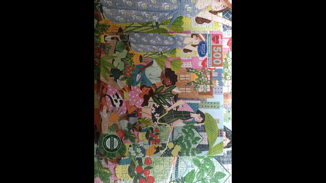 Puzzle, Music & Slow Time ｜Eeboo: Rooftop Garden (500 piece)