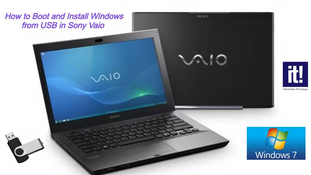 Как загрузить ноутбук Sony Vaio и установить Windows с USB-накопителя