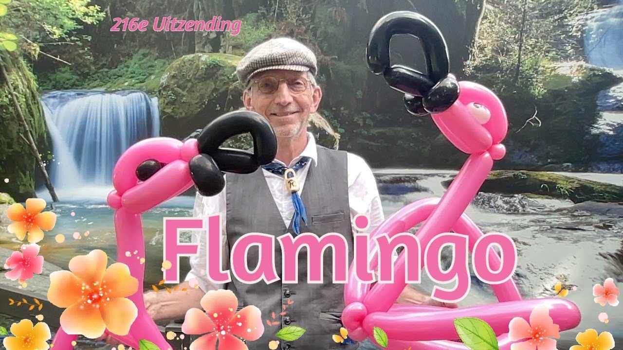 Flamingo ballonnen workshop – De Haagse ballonnenboer (216e) Ballonfiguren maken | balloon tutorial