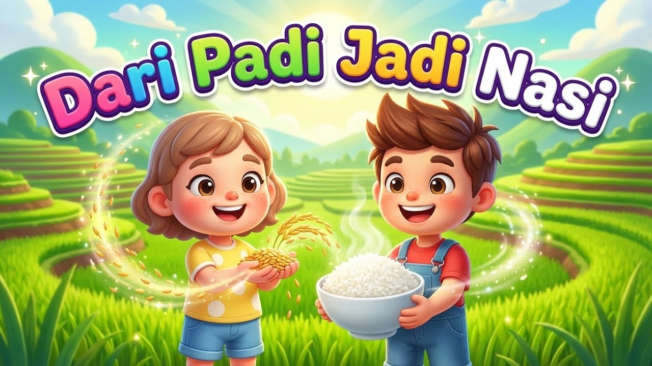 Dari Padi Jadi Nasi 🍚 | Lagu Anak Edukatif | Luri & Nico | LURNIC