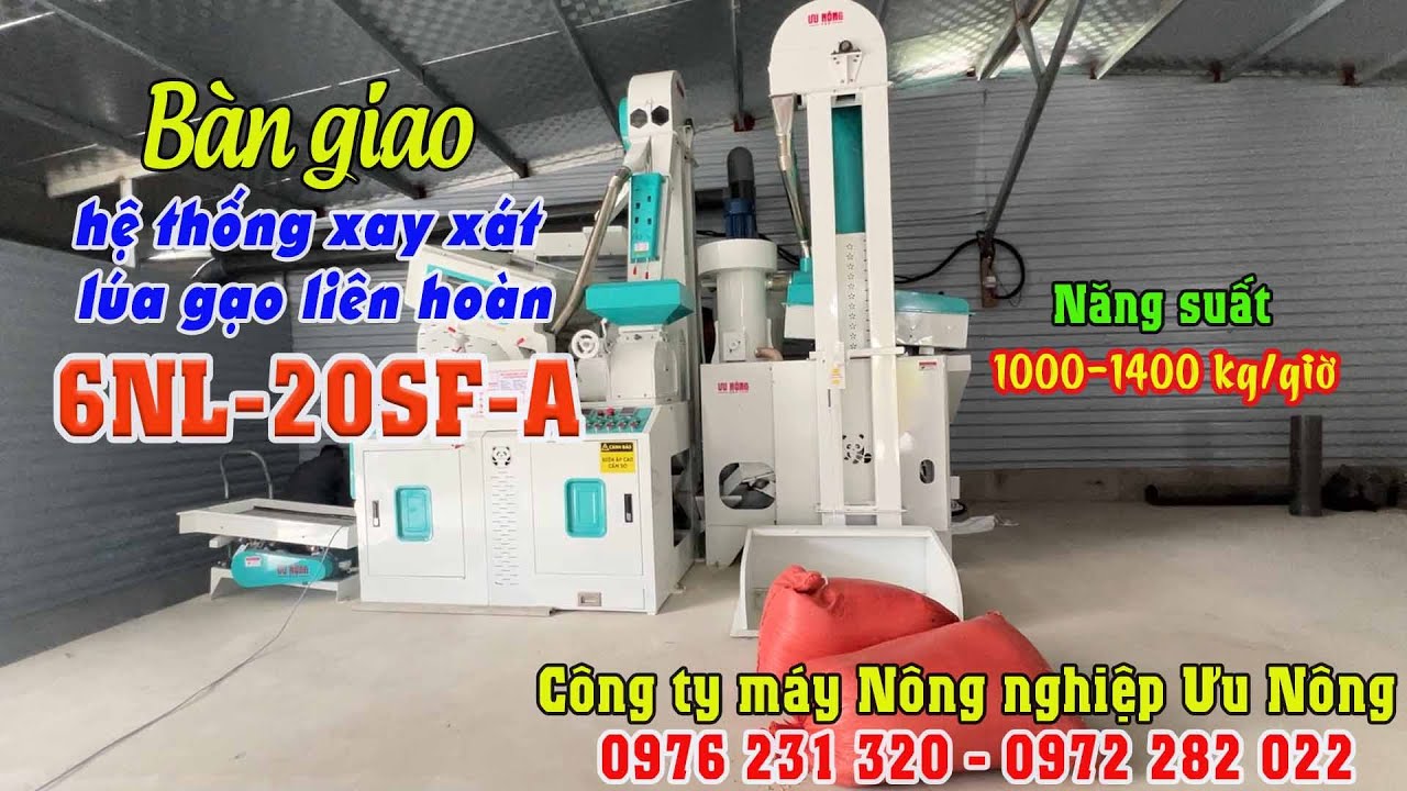 LẮP ĐẶT BÀN GIAO hệ thống xay xát lúa gạo liên hoàn 20SF tại Quảng Bình