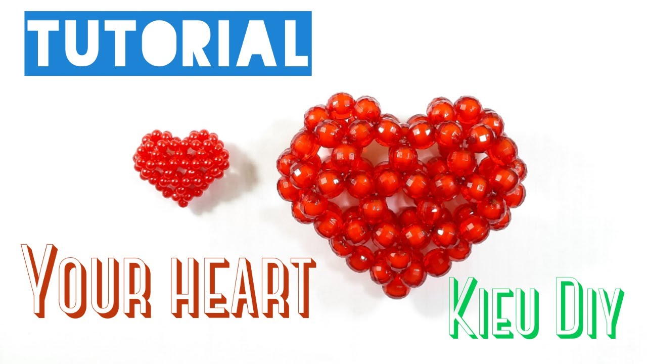 Toturial beaded bead the heart-Valentine's gift♡ hướng dẫn đan trái tim ngày lễ tình nhân 14/2/2021