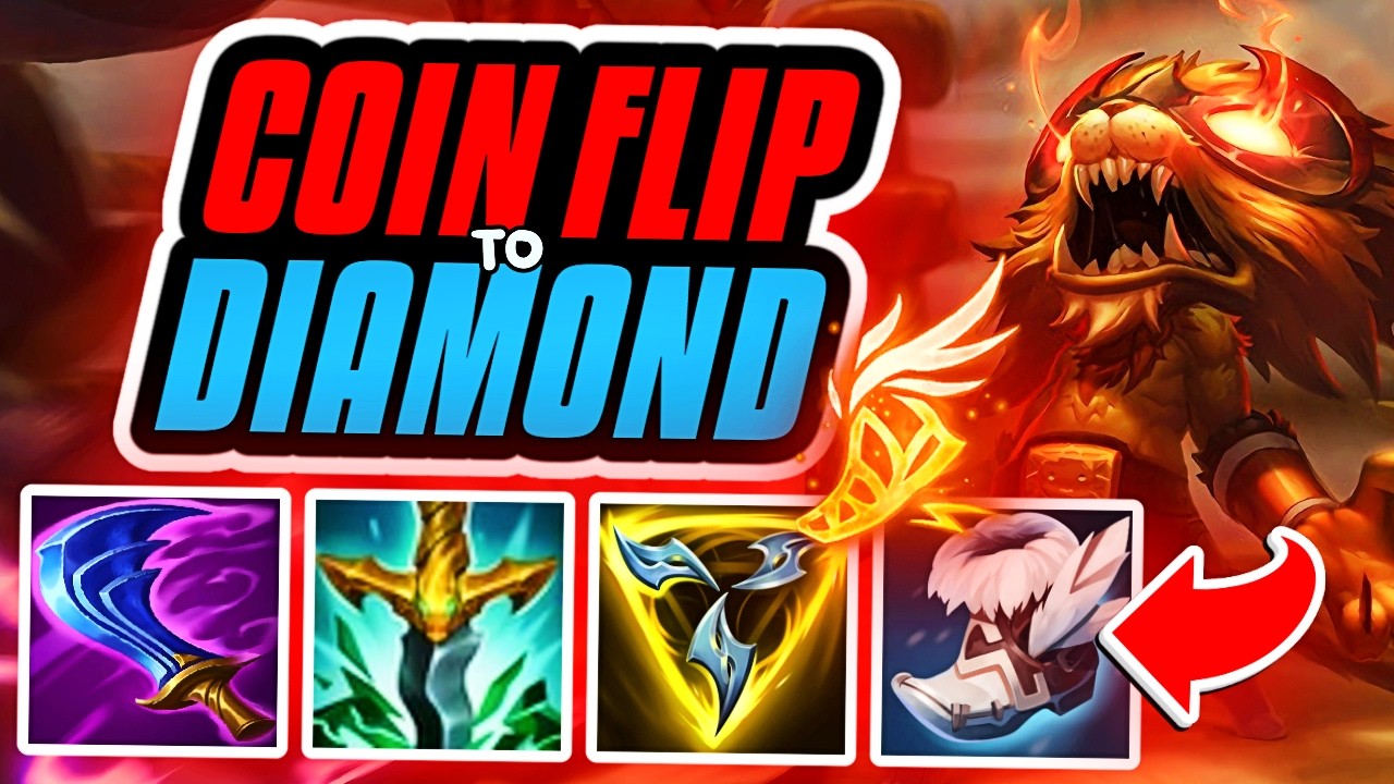 COIN FLIPPING MY WAY TO DIAMOND!!! Season 16 Gnar Ranked Gameplay (League of Legends)