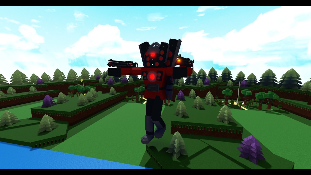 Upgraded Titan Speakerman showcase (repair blasters and knife) (Mech battle) - Babft
