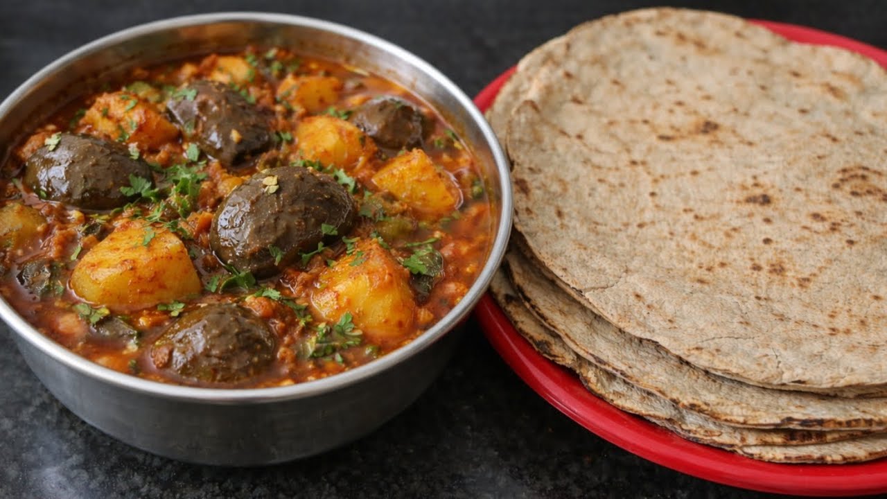  🤷वांगबटाट्याची भाजी आणि गरमागरम भाकरी | Aaichi Style Bhaji Bhakri Recipe