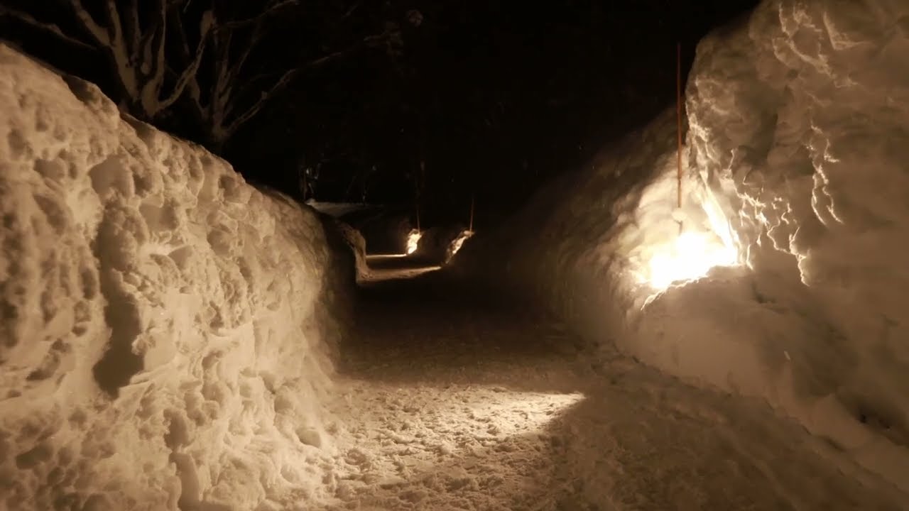 377.民家園ライトアップ6_Shirakawa-go movie images - Winter | Shirakawa village, Japan
