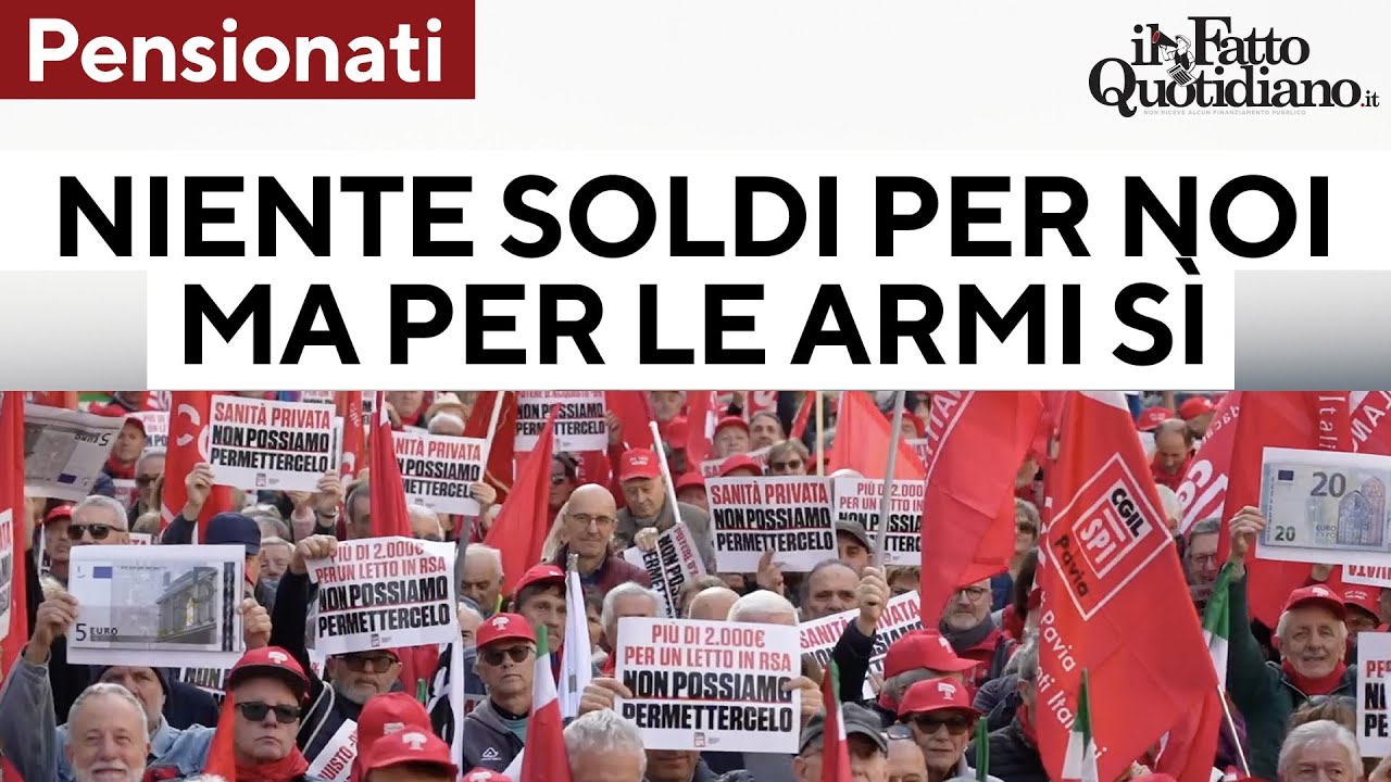Pensionati in piazza: 