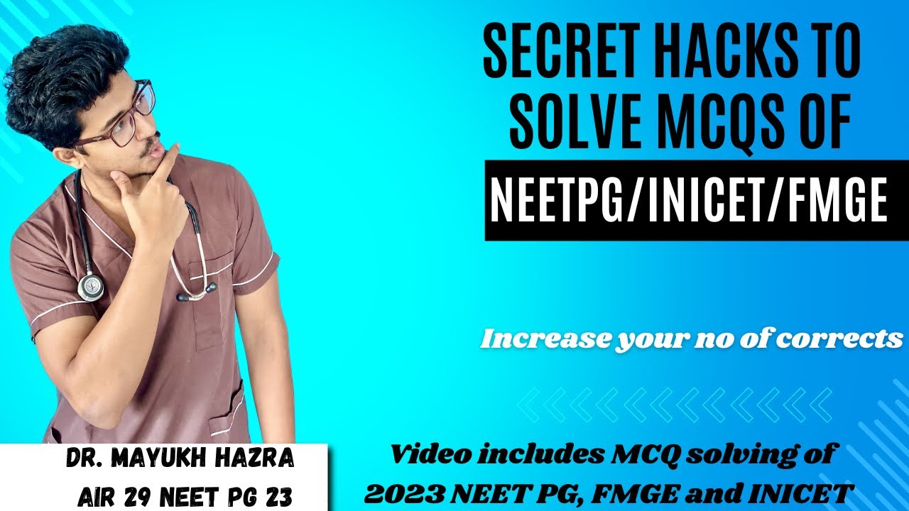Secret Hacks to solve MCQs like a Topper | Live MCQ discussion of NEET PG| #neetpg #fmge #inicet