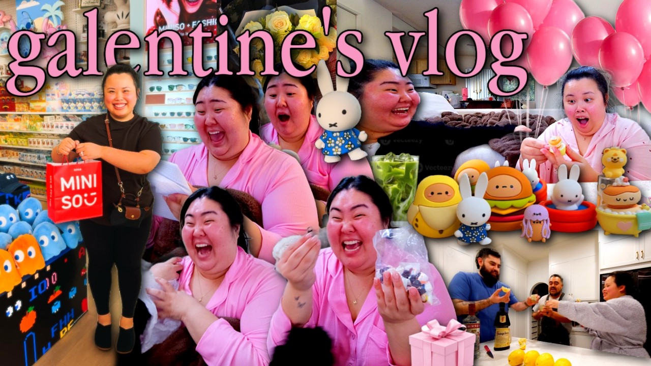 VLOG: surprising bestie for valentine's day!!! + opening gifts, slumber party, unboxing smoko toys 💕