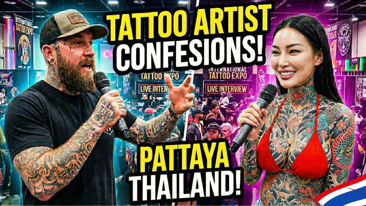 Татуировщики рассказывают всё на фестивале Pattaya Tattoo Amazing Fest Convention в Таиланде.