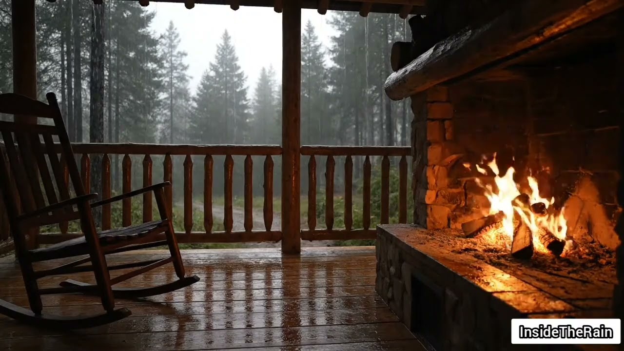 Porch Rain Sounds for Sleep & Relaxation | Calm Night Ambience