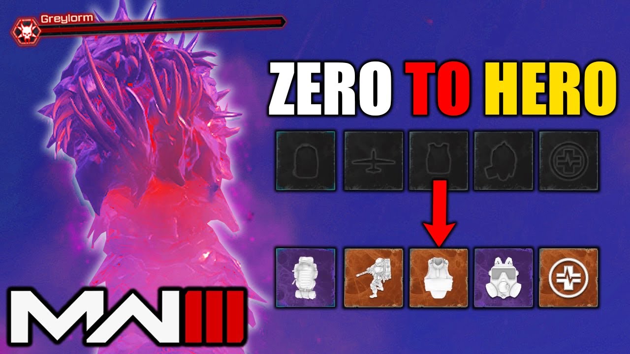 MW3 Zombies - ZERO TO HERO Nothing To Red Worm Boss Fight (NO GUNS)