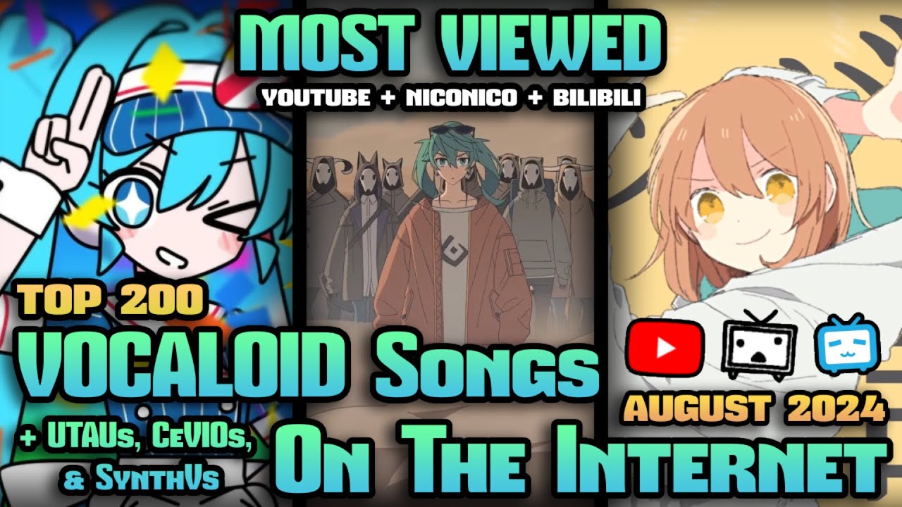 [TOP 200] Most Viewed VOCALOID Songs on The Internet (August 2024)