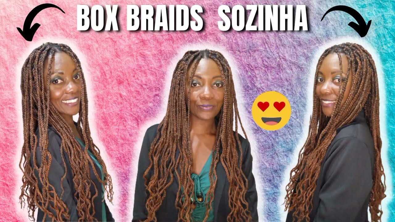 Como Fazer Tranças Box Braids Sozinha com as Pontas Onduladas ( Jumbo Super X, cor: T1B/30 )