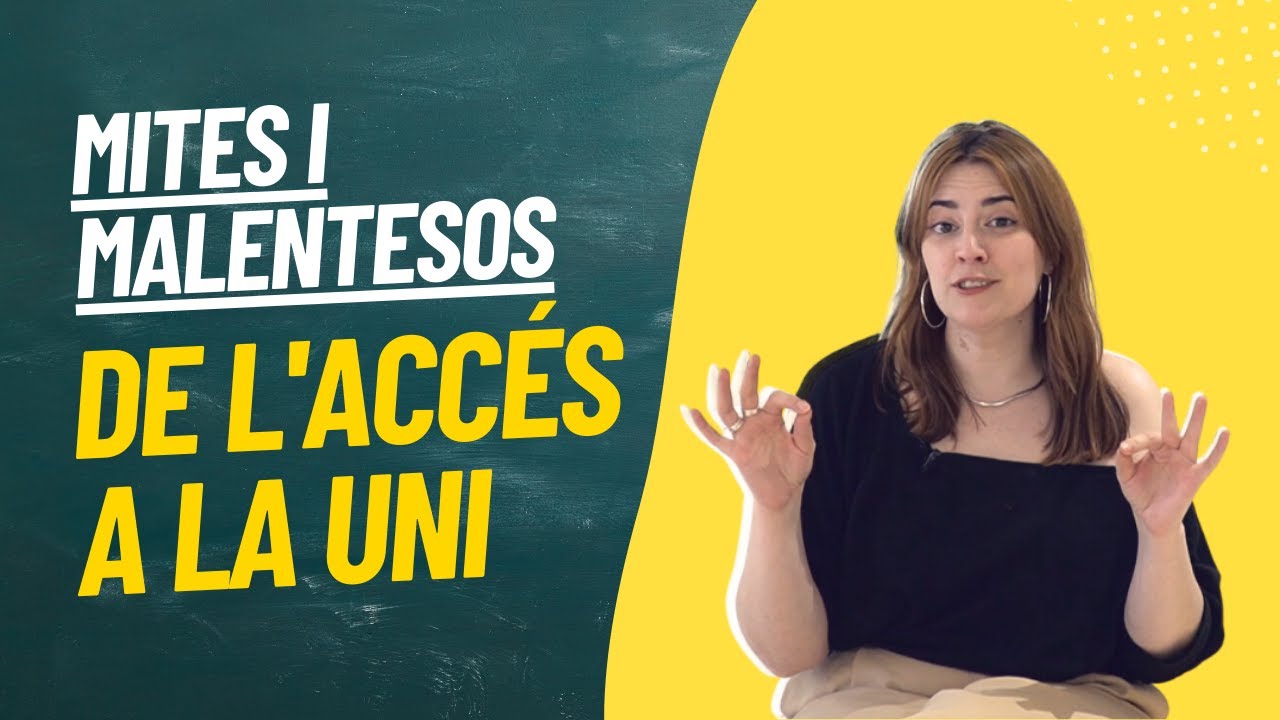 😲 Mites i malentesos sobre l'accés a la universitat!