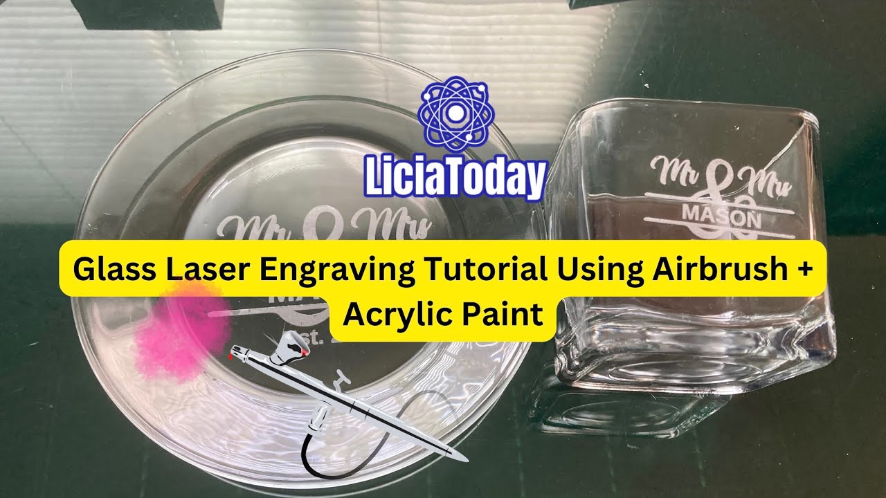 xTool S1 How to Laser Engrave Glass Using Airbrush with Acrylic Paint