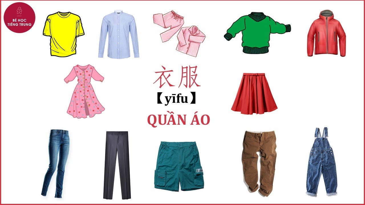 BÀI 9_Bé học tiếng Trung về QUẦN ÁO_学习汉语_衣服_Tiếng Trung thiếu nhi