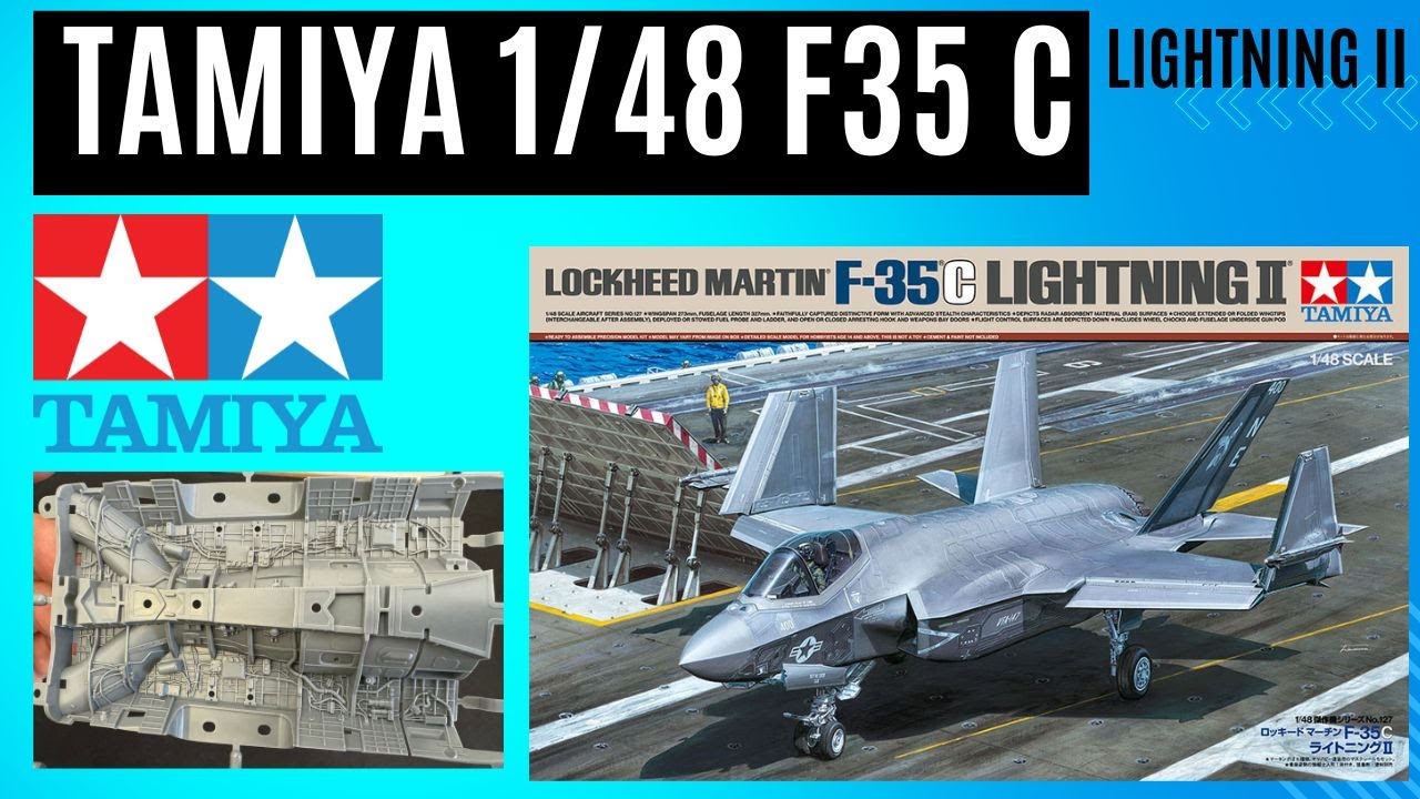 Look Inside Tamiya 1/48 F35 C  Navy / Marines  Lightning II