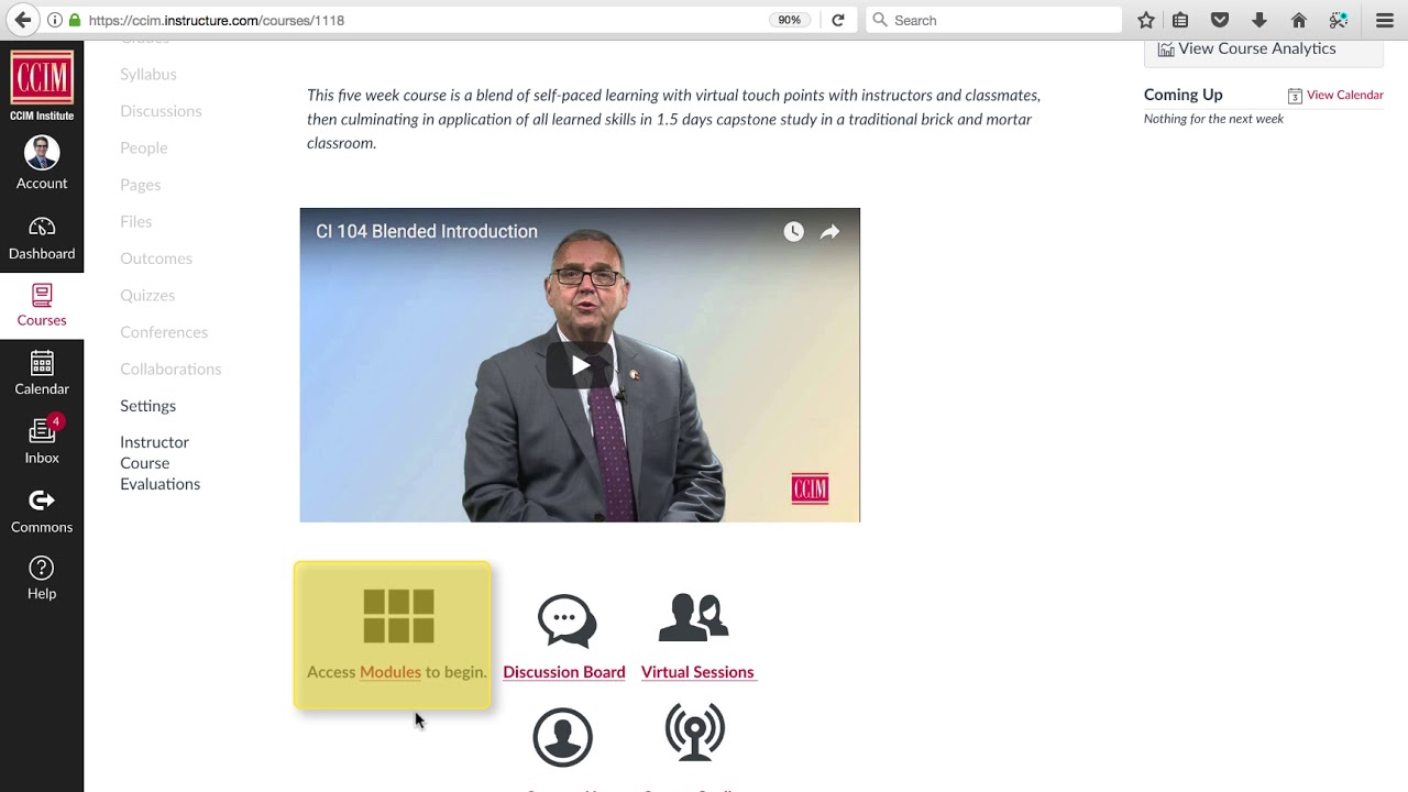 Blended Course Site Overview