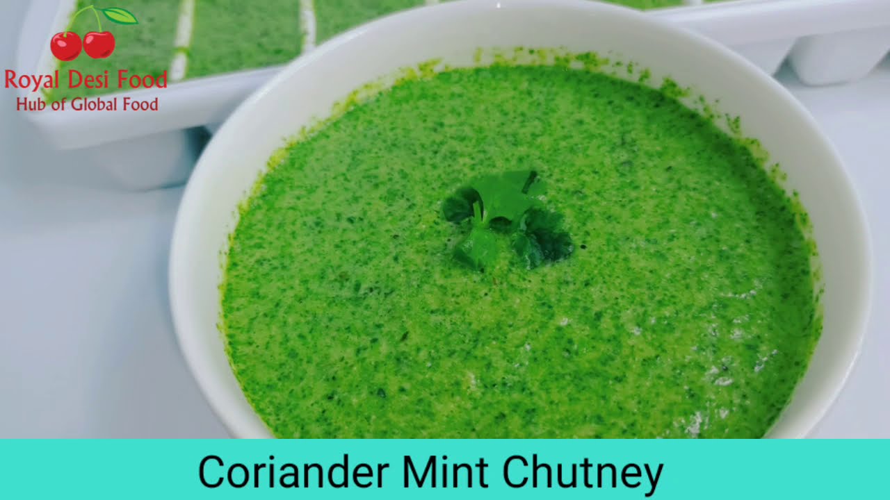 Exotic Coriander Mint Chutney by Royal Desi Food  | Green Chutney | Green Nutty Dip | Asmr #144