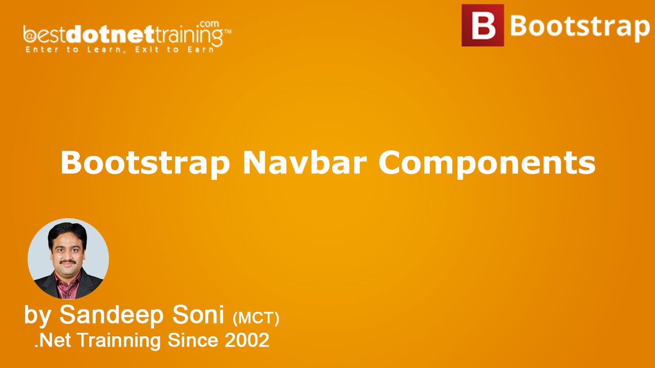 Bootstrap Tutorial - Create a Responsive Navigation Menu - Navbar Components