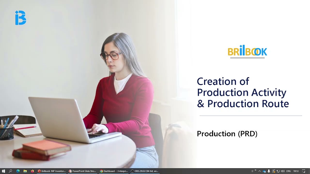 Brilbook PRD - Creation of Production Activity and Production Route