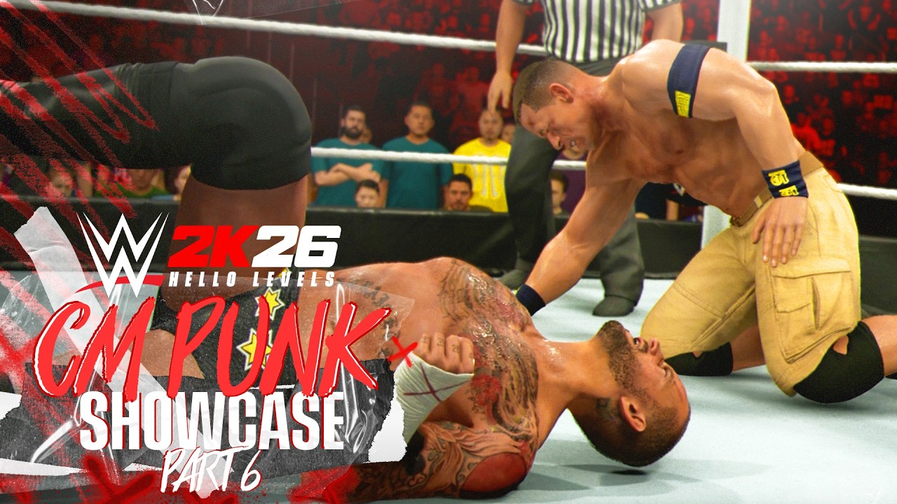 WWE 2K26 CM PUNK Showcase Mode Gameplay Part 6 - CM Punk vs John Cena - One Last Chance