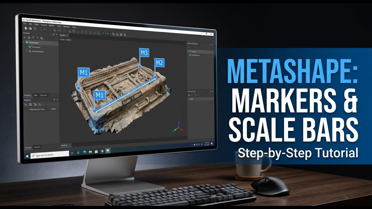 Как использовать маркеры и шкалу — фотограмметрия по сравнению с Agisoft Metashape — SUB EN