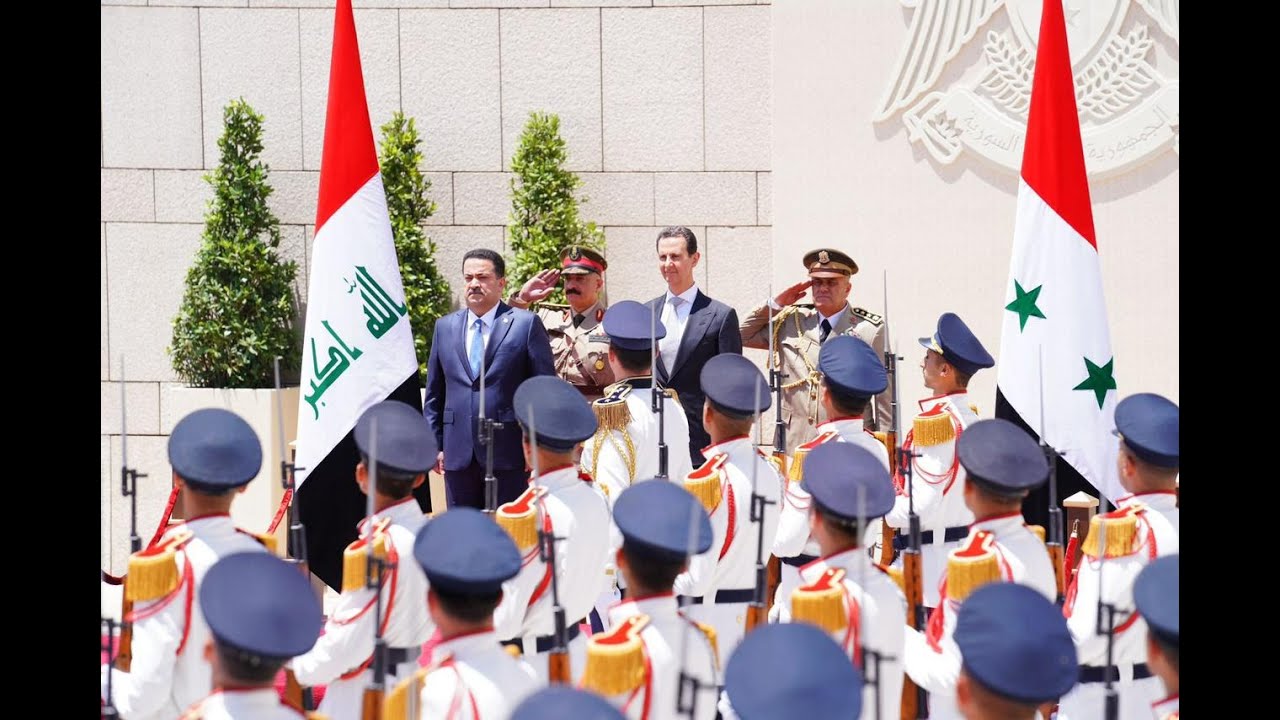 مراسم استقبال رسمية لرئيس مجلس الوزراء السيد محمد شياع السوداني في العاصمة دمشق