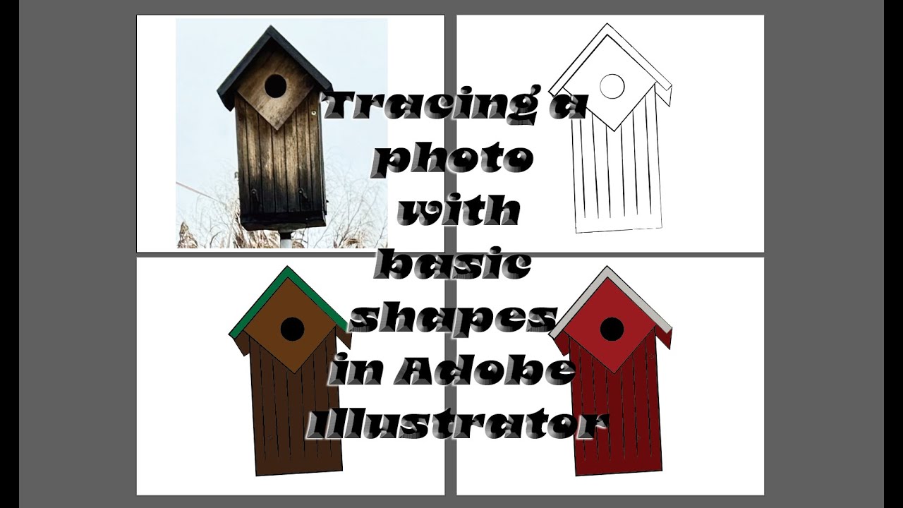 Birdhouse in Illustrator with Basic Shapes