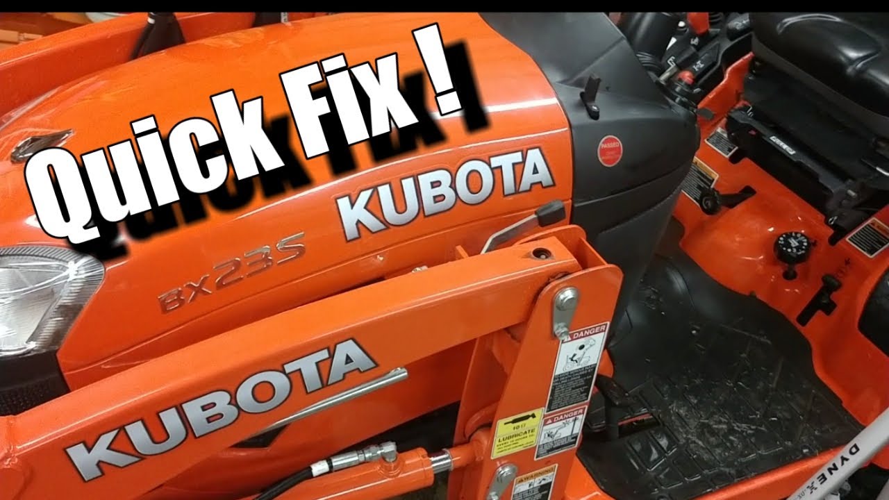Kubota BX23S Why is this hood  so hard to open and how to fix it