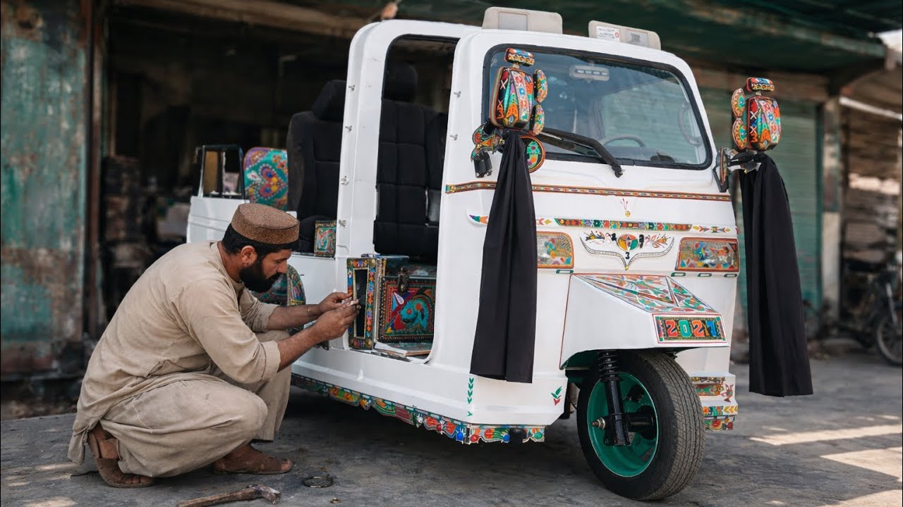 Amazing Afghan Model Rickshaw Making | Afghanistan Truck Art Style Rickshaw