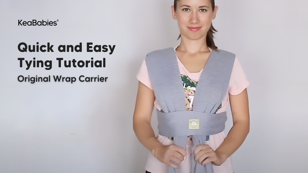 How To Tie a Baby Wrap Carrier / Baby Sling Instructions - KeaBabies