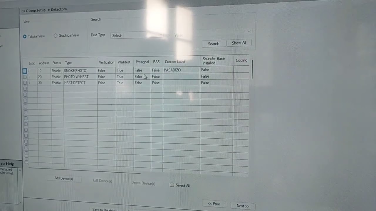 Etiquetar nombres por el software FS-TOOLS FIRE-LITE