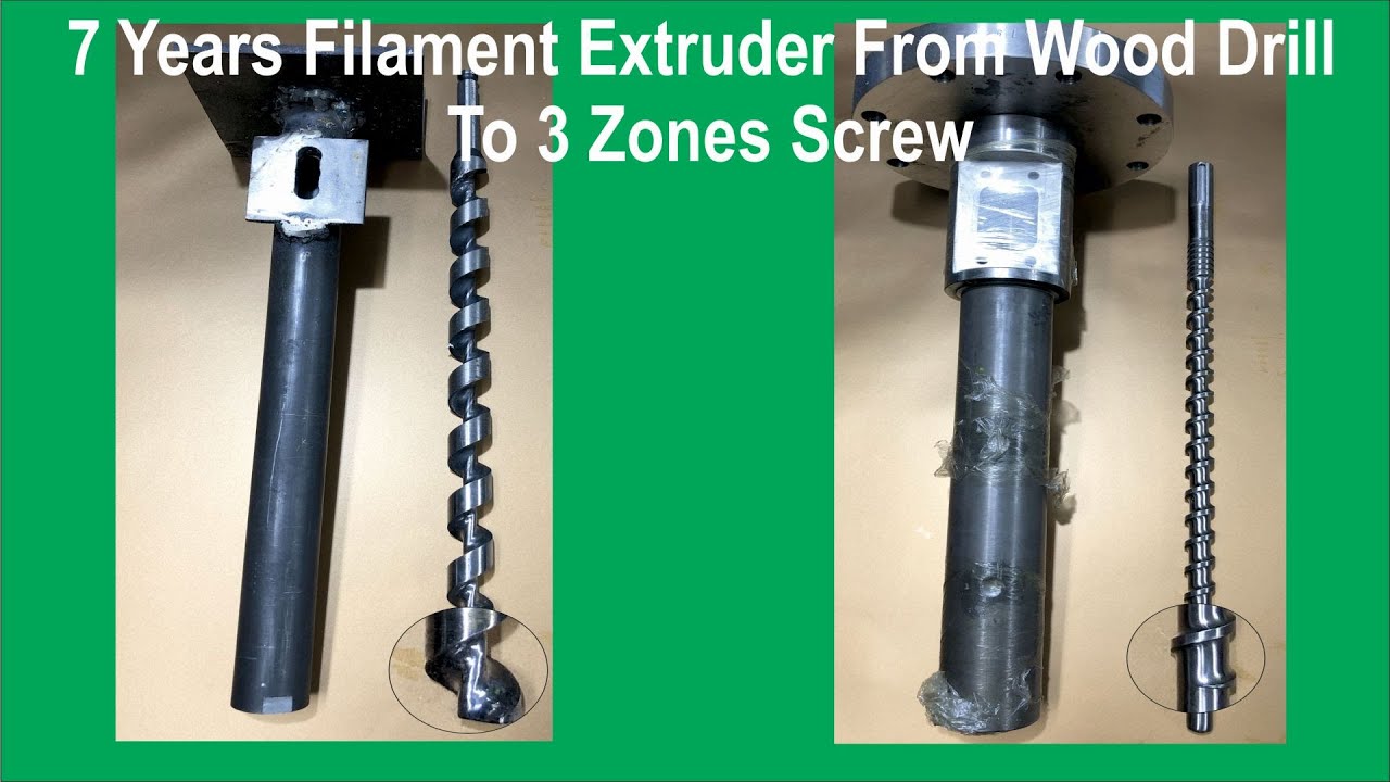 7 Years Filament Extruder from Wood to 3 zones Screw