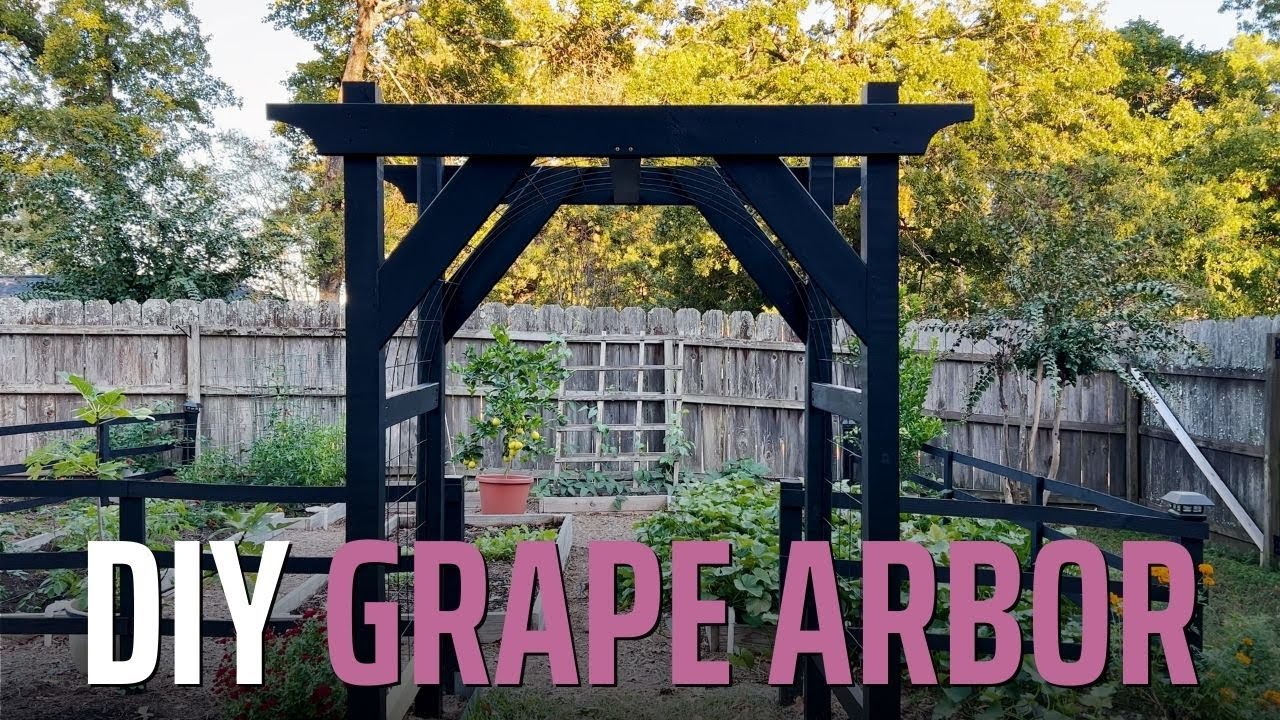 DIY Grape Arbor Archway that's ACTUALLY Easy and Inexpensive