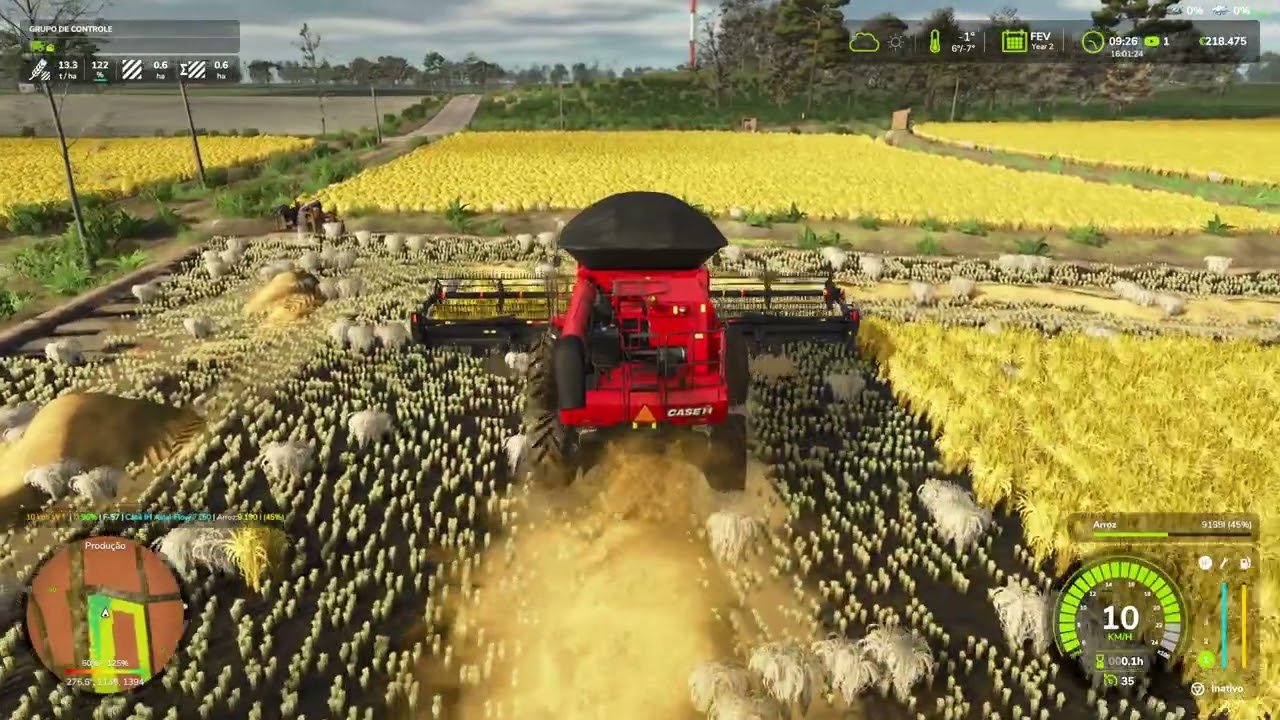 FS 25, COLHENDO ARROZ.