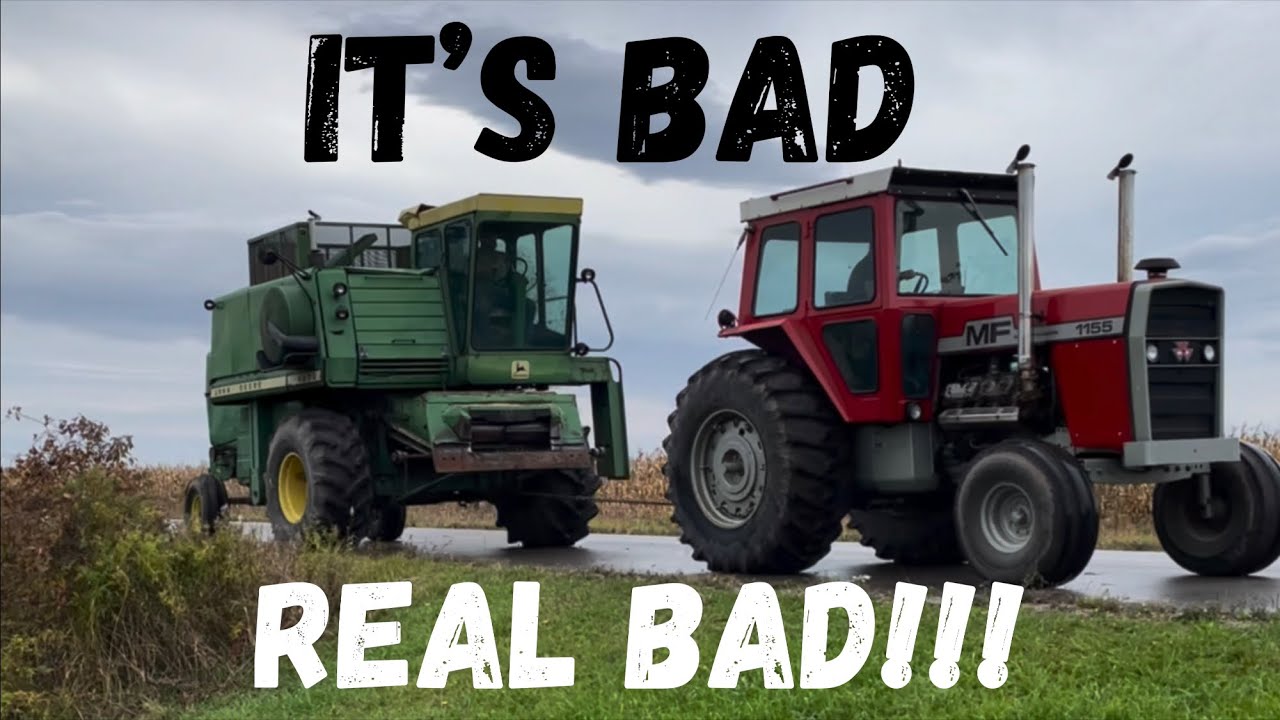 Harvest comes to a screeching halt!  Literally!  John Deere 6600 goes down!