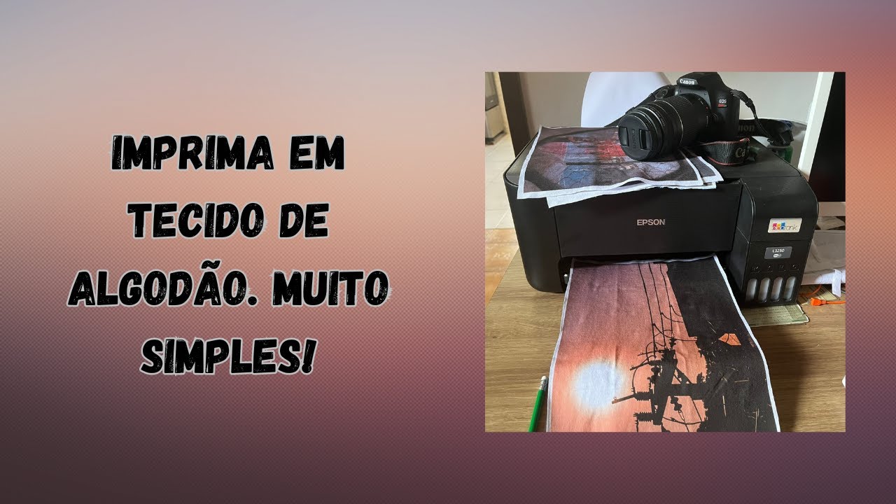 Como imprimir em tecido de algodão na impressora comum - Simples e fácil.
