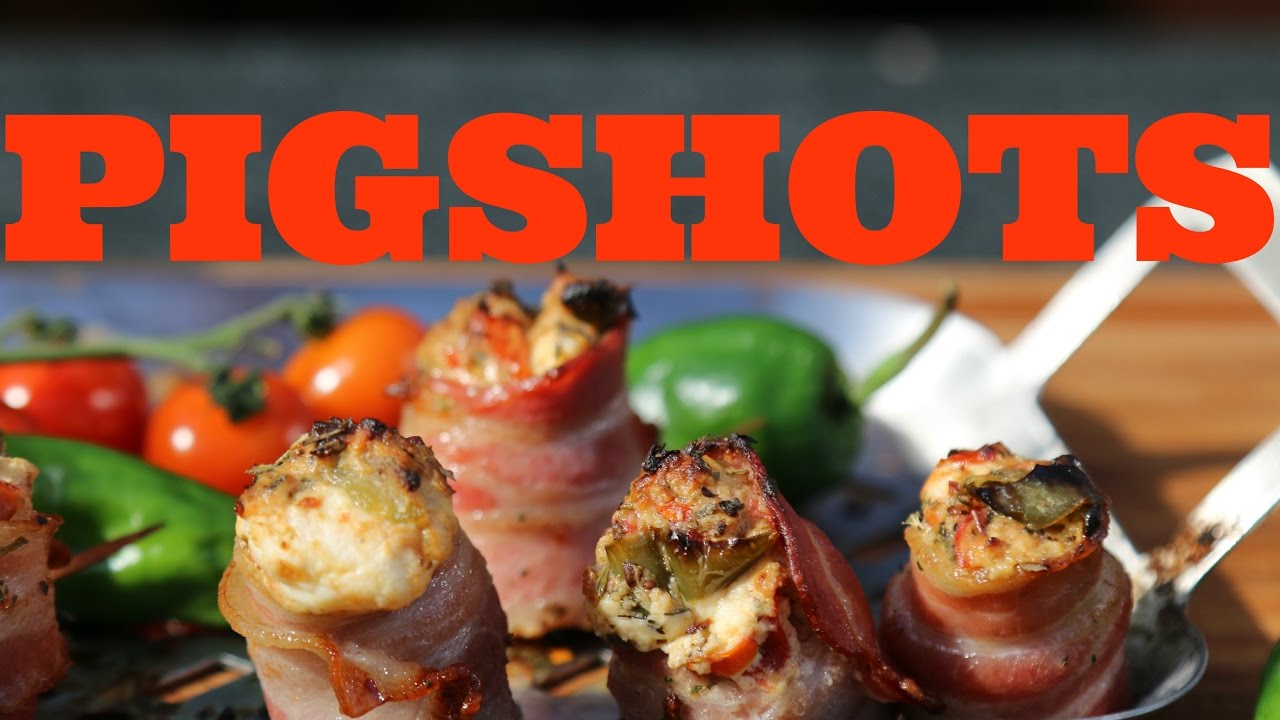 BBQ Pigshots mit Pimentos de Padron