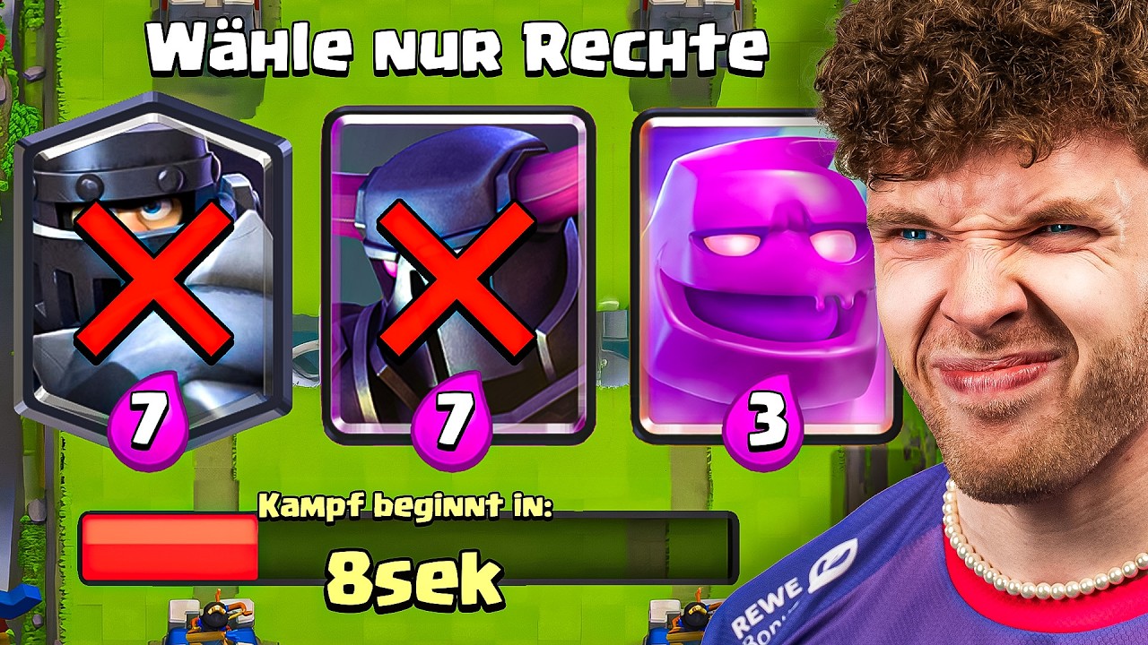 😱🤯NUR RECHTE KARTEN WÄHLEN, BIS ICH AUSRASTE... | Clash Royale Deutsch