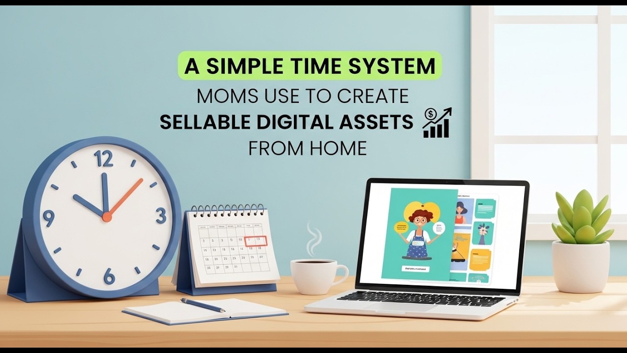 A Simple Time System Moms Use to Create Sellable Digital Assets From Home