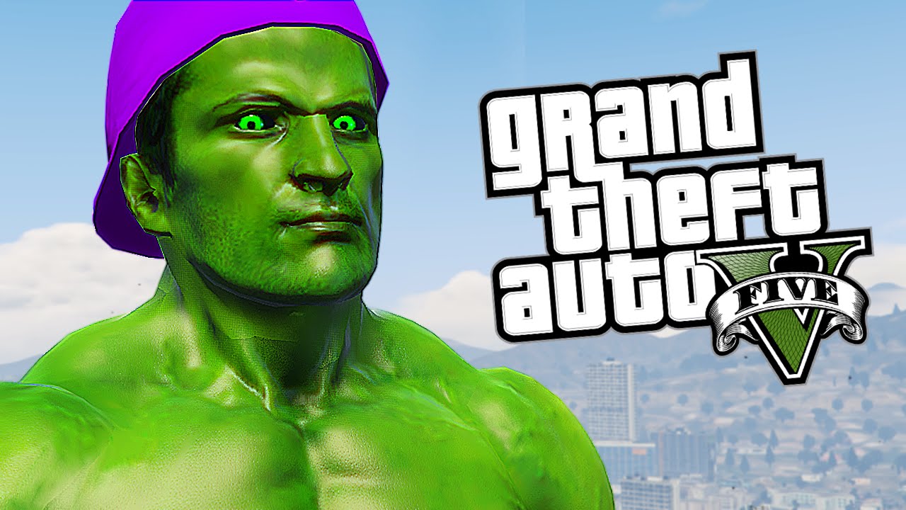 ХАЛК КРУШИТ в GTA V!  (Моды)