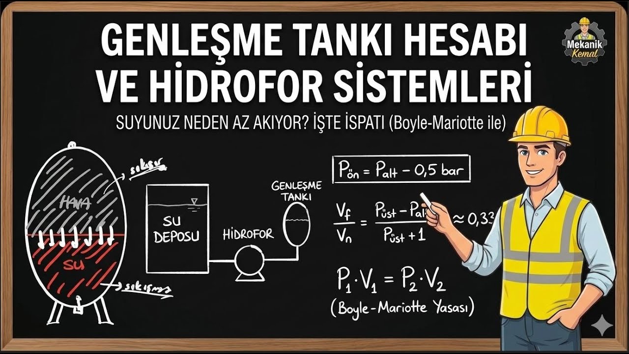 HİDROFORUNUZU YAKMAYIN! | Genleşme Tankı Hesabı ve Hava Ayarı (İspatlı)