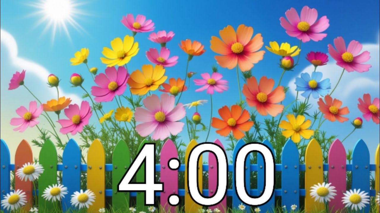 Sunny Garden Bloom ☀️ | 4-Minute Bright Countdown Timer