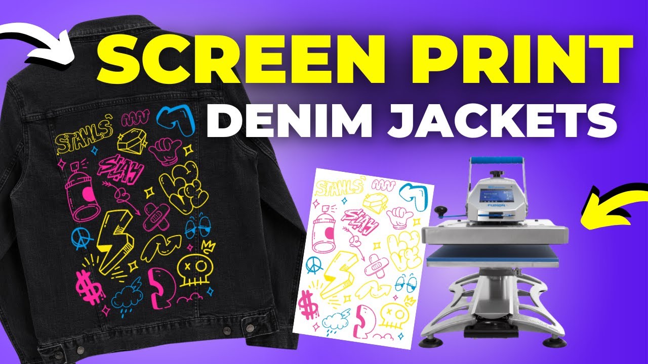 Apply Neon Screen Prints to Denim Jackets with a Heat Press