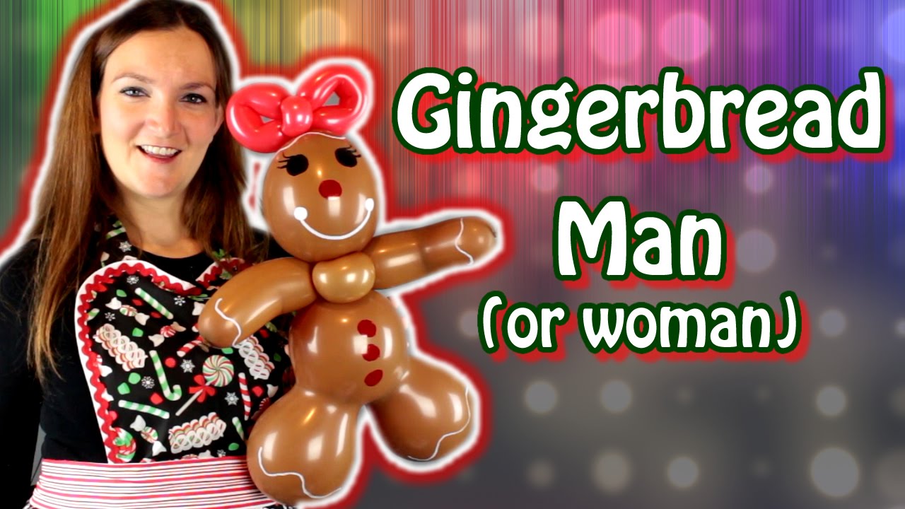 GINGERBREAD MAN Balloon Animal Tutorial - Learn Balloon Animals with Holly!