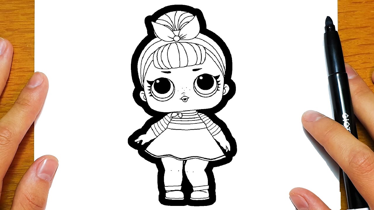 COMO DESENHAR UMA BONECA LOL | Desenhos fáceis