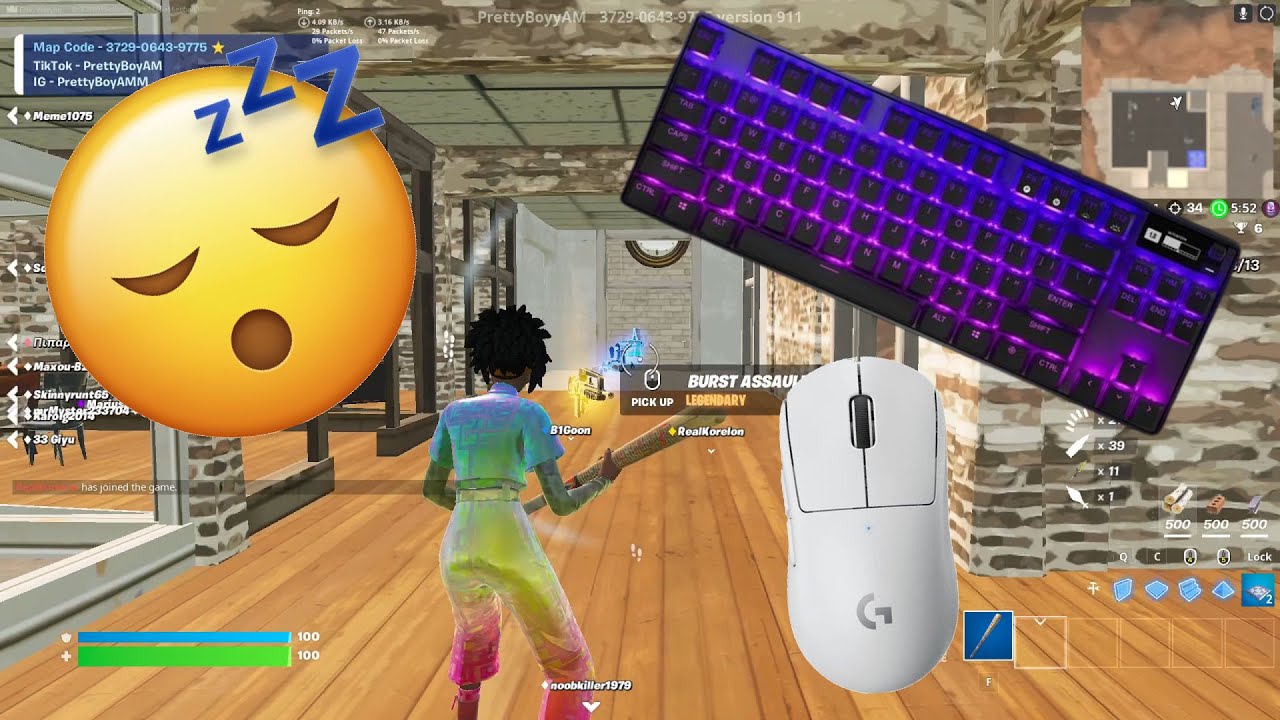 SteelSeries Apex Pro TKL ASMR 😴 Tilted Zone Wars Gameplay 🏆 Satisfying Keyboard Fortnite 360 FPS 4K